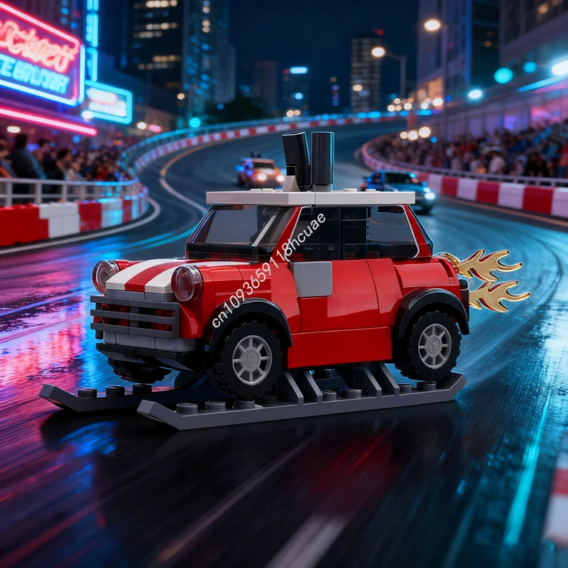262 قطعة MOC العلوي والعتاد التزلج الانتقال البسيطة الشتاء سيارة نموذج هدايا عيد الميلاد اللبنات العمارة لتقوم بها بنفسك لعبة فكرة عيد ميلاد الاطفال #1