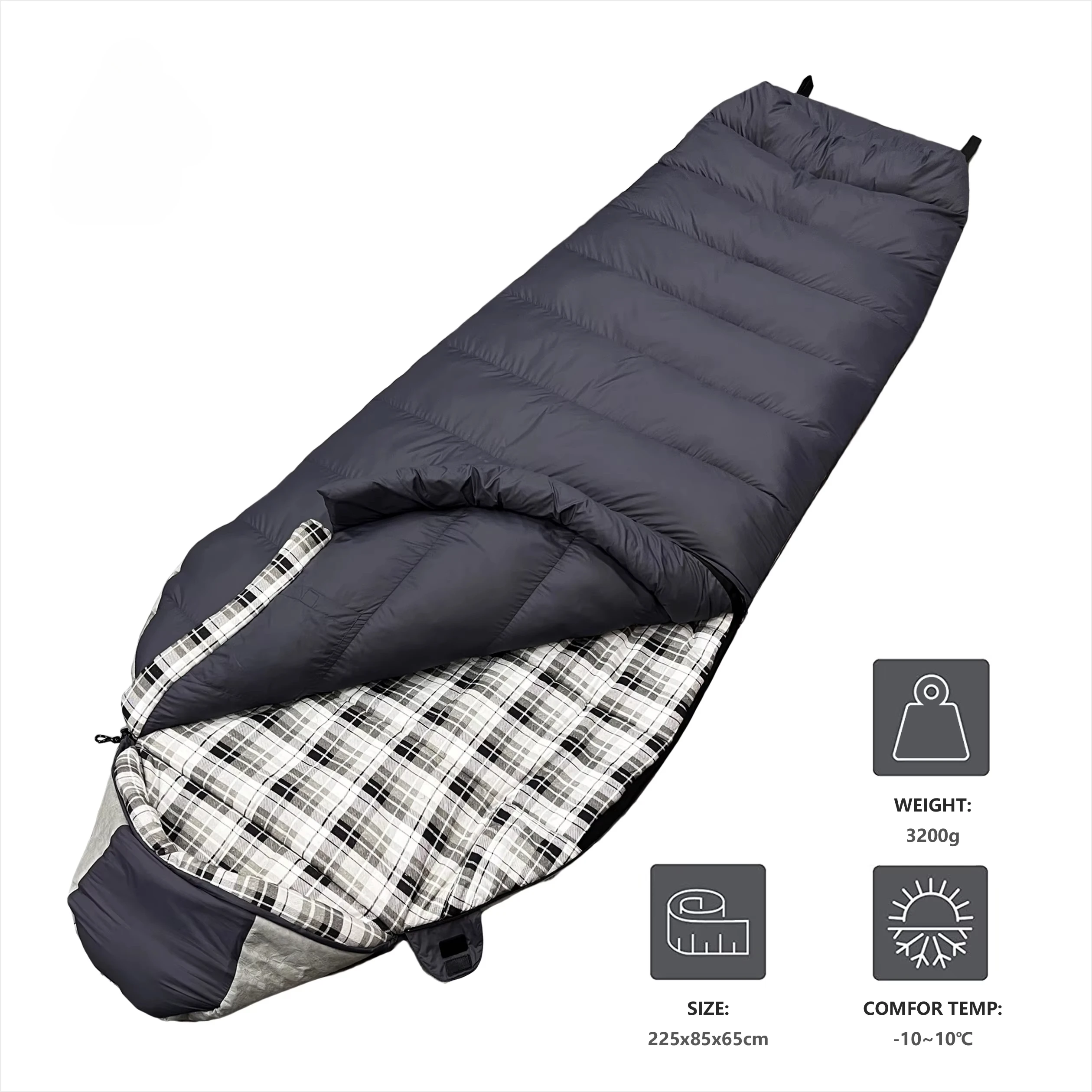 High-grade -20 Degree Heat Sleeping Bag for Camping Car Travelling, Down Sleep Bag with Sponge