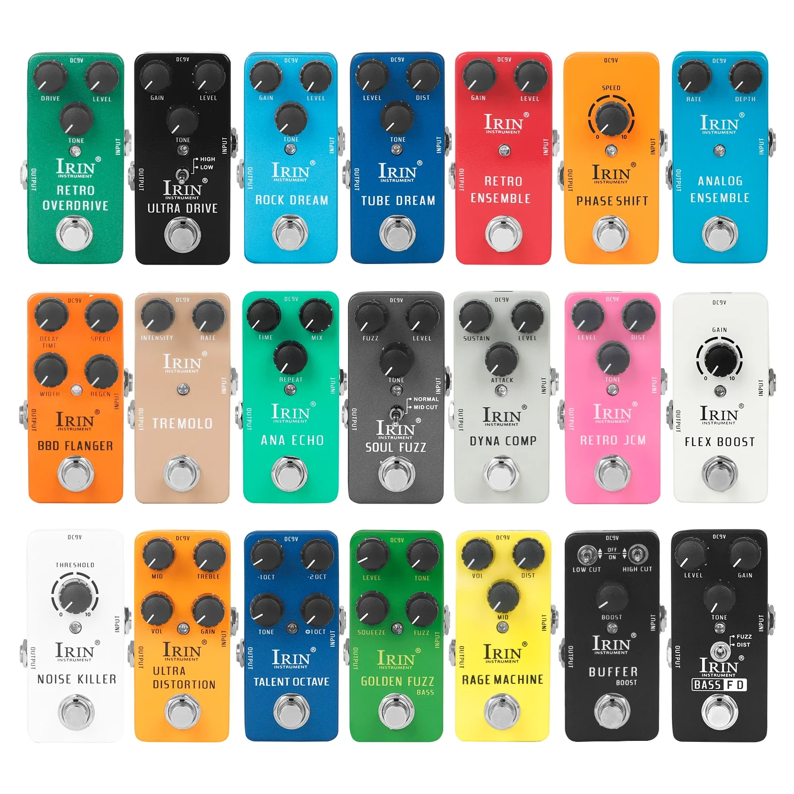 IRIN Electric Guitar Effects Pedal RS Series Guitar Pedal Overdrive/Distortion/Fuzz/Tremolo Effect Pedal Guitar Accessories