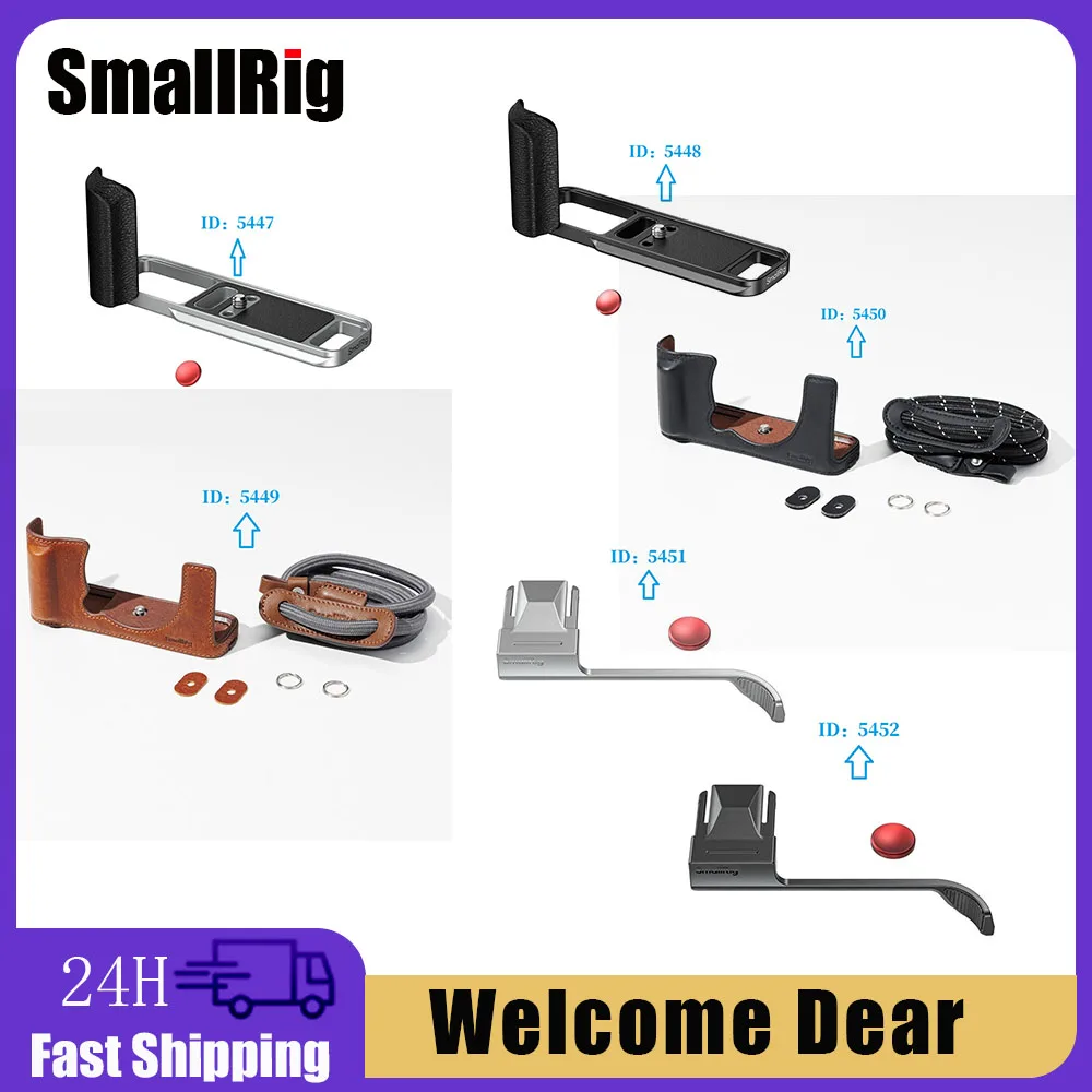 Smallrig Fuji X-E5 Camera Expansion Kit For Leather Case L-Shaped Mount Plate Thumb Grip Optical Viewfinder Beginners Equipment