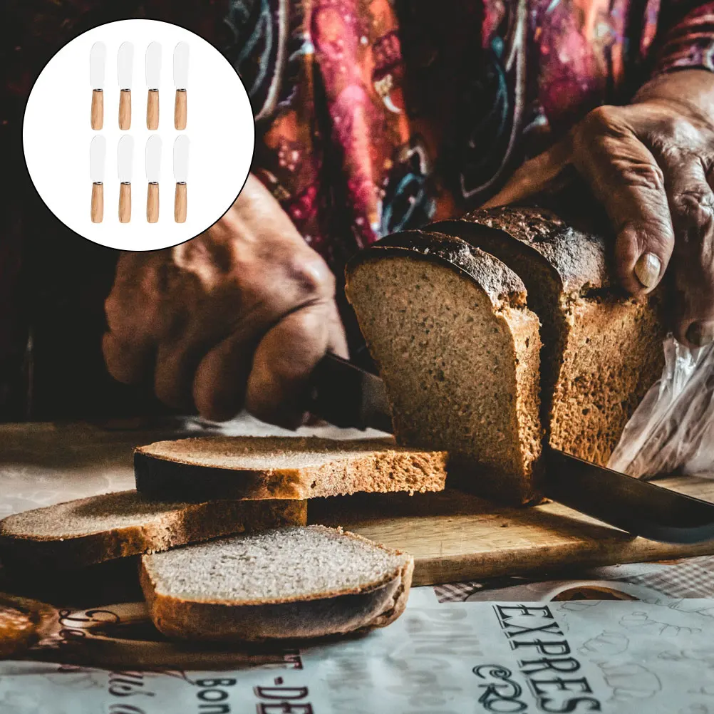 

8Pcs Baking Spatulas Stainless Steel Heat Resistant Scrapers for Cream Butter Cheese Wiping Multi-Purpose Cake Making Kitchen