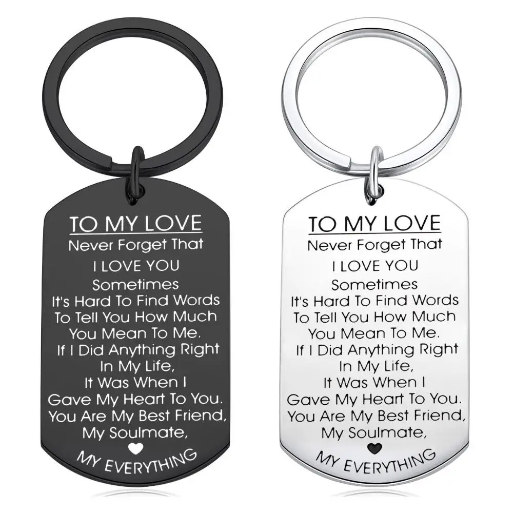 Husband Wife Lover Gifts Boyfriend Girlfriend Keychain Key Ring Valentines Day TO MY LOVE