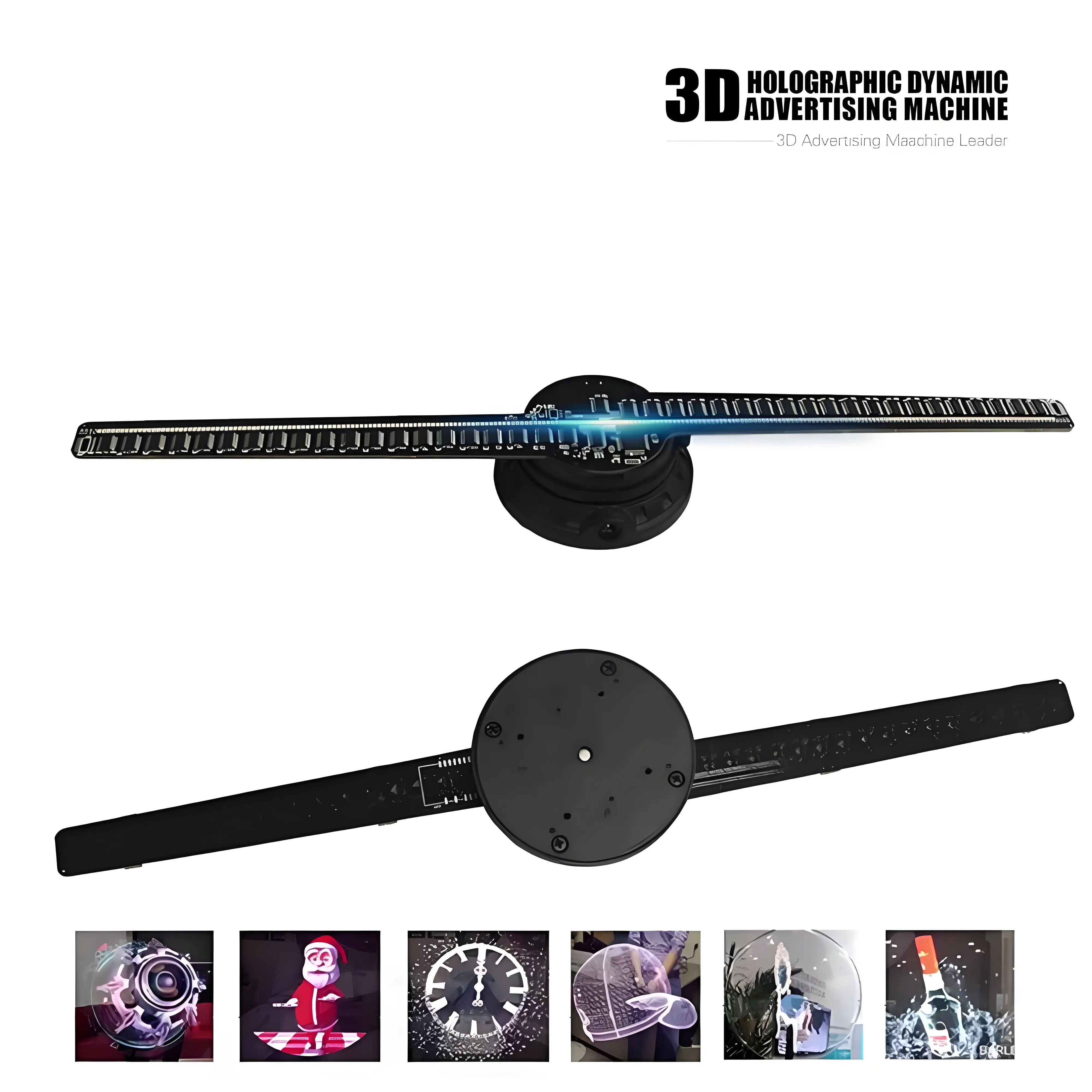 388LED Portable Electric Naked Eye Fan Light 3D Advertising Logo Holographic Projector 60cm Fan 3D Hologram Effect Best Price