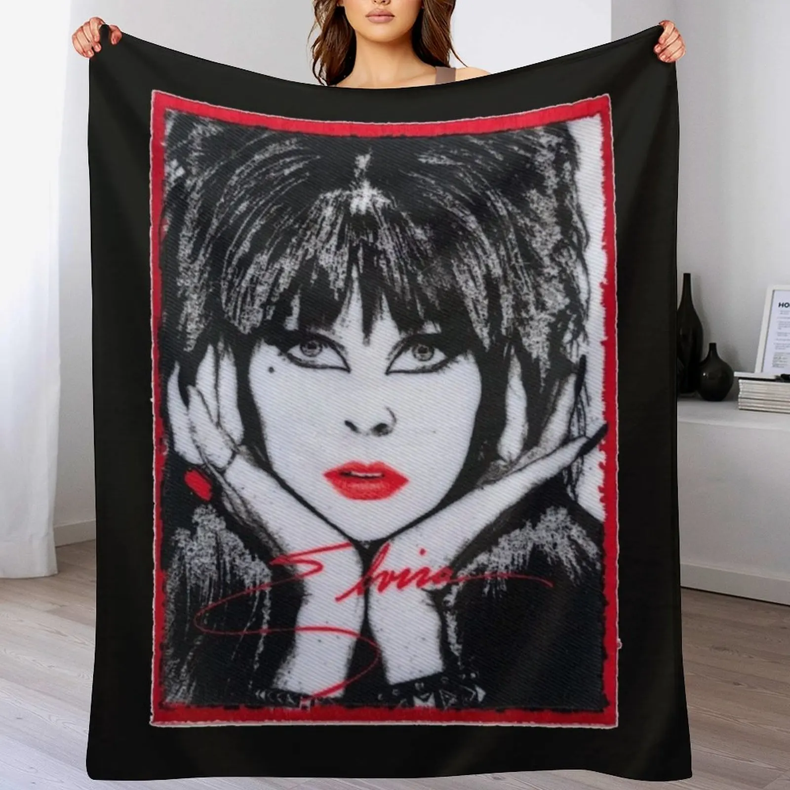 

Elvira 80s Signature Throw Blanket Fashion Sofas Blankets For Sofas Blankets
