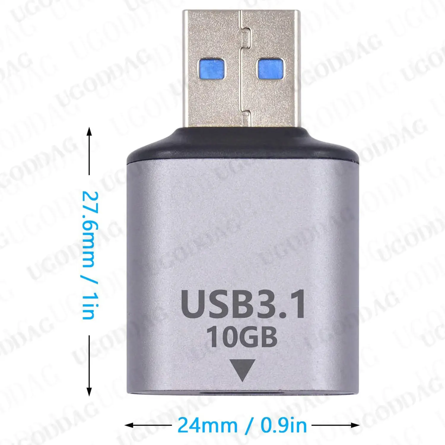 Picture 7: USB 3.1 Type C Female to USB 3.0 Type A Male 10Gbps Charger Converter OTG Fast Charging Adapter