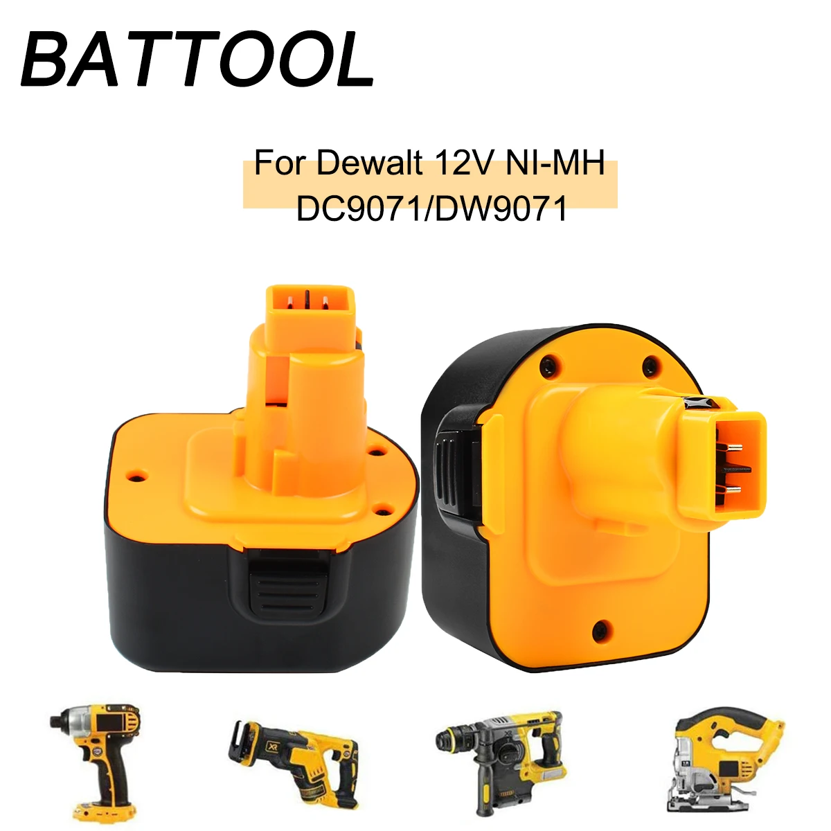 

BATTOOL NI-MH Power Tool Battery 12V 3.5AH For Dewalt DW9072 DW9071 DC9071 DE9037 DE9071 DE9072 DE9074 DE9075 152250-27 Battery