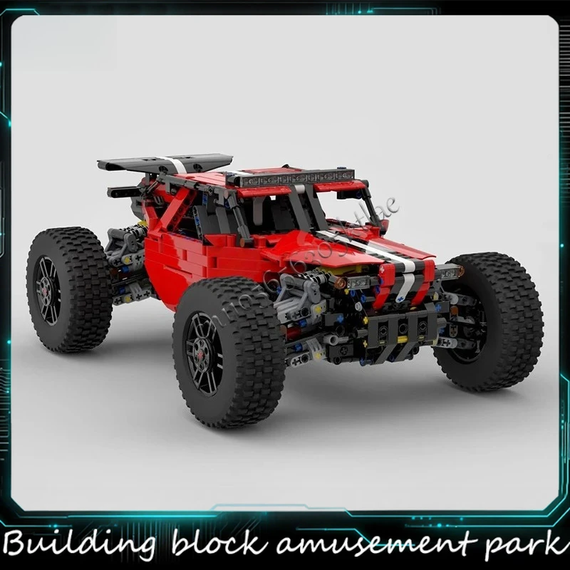 1734 Parts MOC City Car Red Off Road Vehicle Model Technology Building Blocks Creative Children Toys Surprised Halloween Gifts