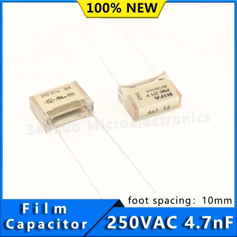 5/10pcs New Film Capacitor, Metallized Paper, Safety, PME271Y/P271, 4700 pF, 20%, 1,000 V, 250 V, Pitch10mm PME271Y447MR19T0