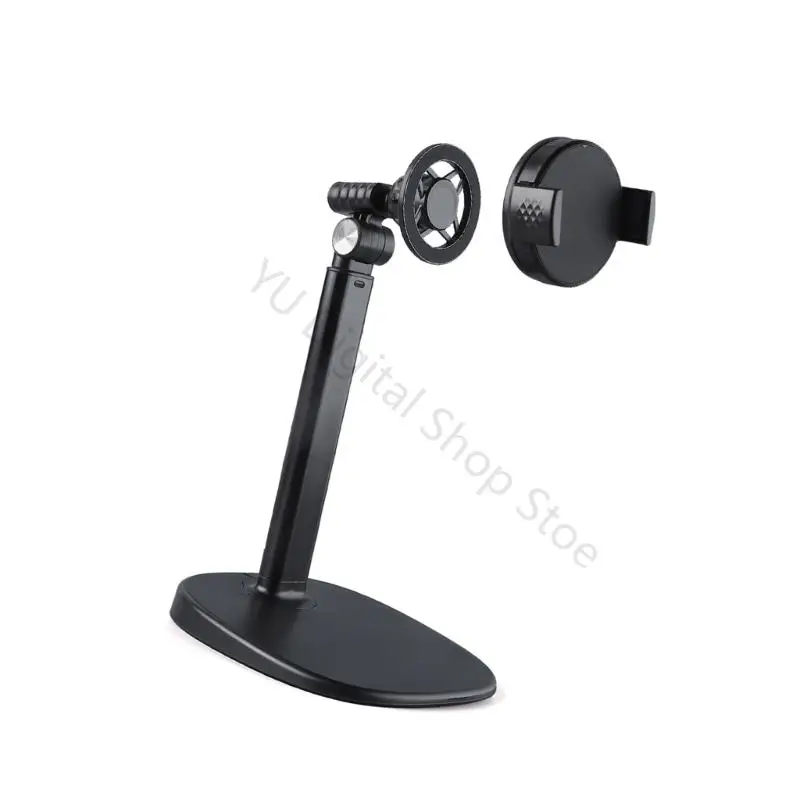 96BA Desk Phone Holder with Head and Spring Clamp Head, Adjustable Arm Stand for Live Streaming, Viewing, and Remote Work Desks