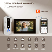 Video Intercom Video Doorbell Smart Home Intercom System 7 inch LCD Touchscreen Tuya WiFi 1080P 2 Wire for Villa D5