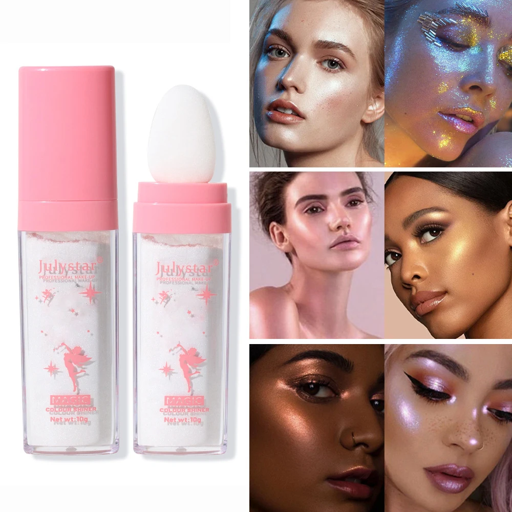 Markeerstift Glitter Fee Poeder Contour Shading Poeder Shimmer Highlighter Stick Illuminator Make-Up Voor Gezicht Body Gel