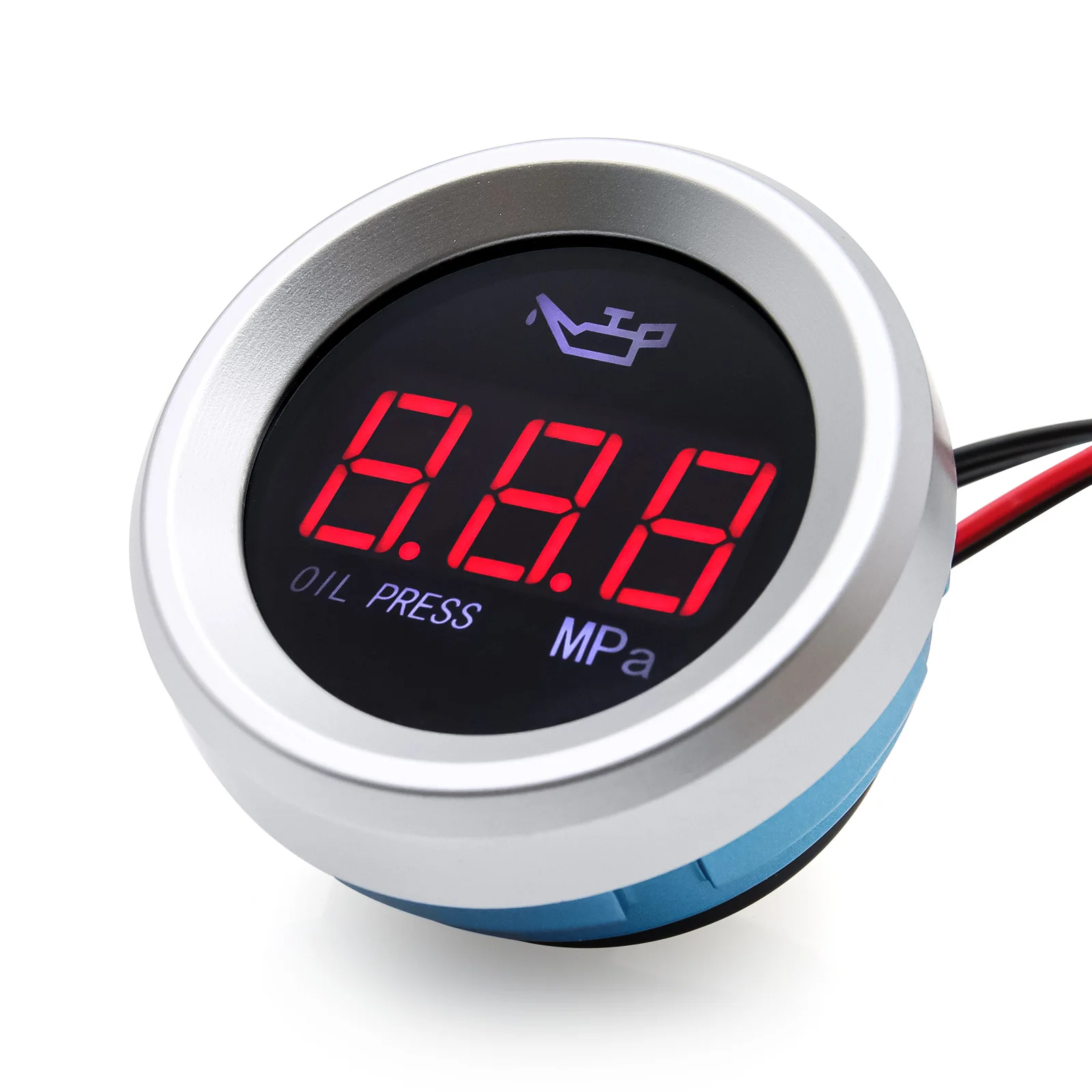 52mm Wassertemperaturanzeige Auto Digital Meter LED-Anzeige Kraftstoffstandsanzeige Voltmeter Öldruckmesser mit Alarmfunktion – Detail 7