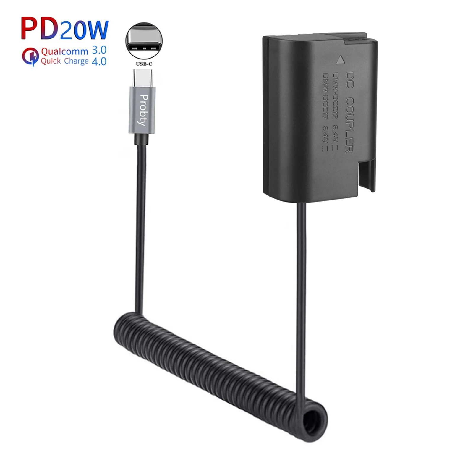 DMW-BLK22 Dummy Battery PD 20W Power Adapter DMW-DCC17 Dummy Battery for Panasonic Lumix S5 S5K S5GK GH5II GH6 Camera