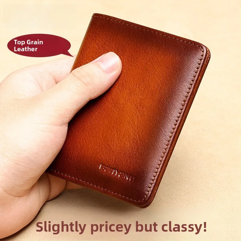 ultra-thin-dual-sided-top-layer-cowhide-compact-wallet-vertical-short-style-for-men-and-women-youth-vintage-style-wallet
