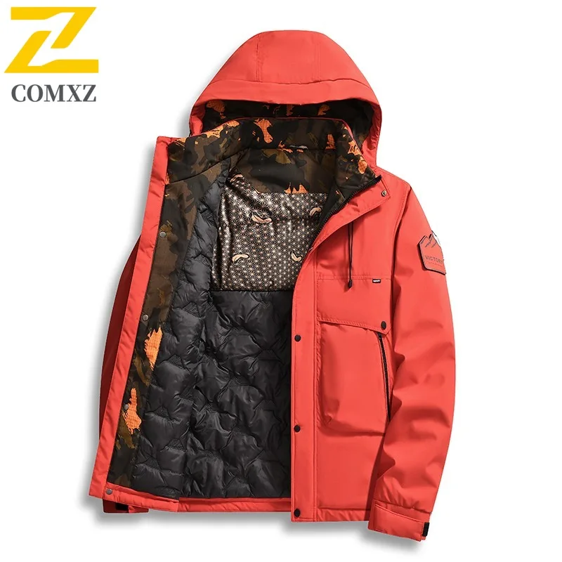 

COMXZ 2021, осенняя новая уличная куртка, легкая, роскошная, в парном стиле, водонепроницаемая, ветрозащитная, стильная двуслойная куртка для альпинизма