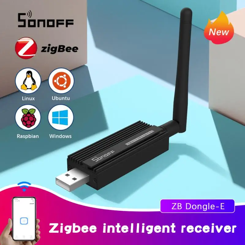 

USB-ключ SONOFF ZB Dongle-E Zigbee 3,0, универсальный шлюз Zigbee, совместимый с Zigbee2MQTT Sonoff Zigbee Series