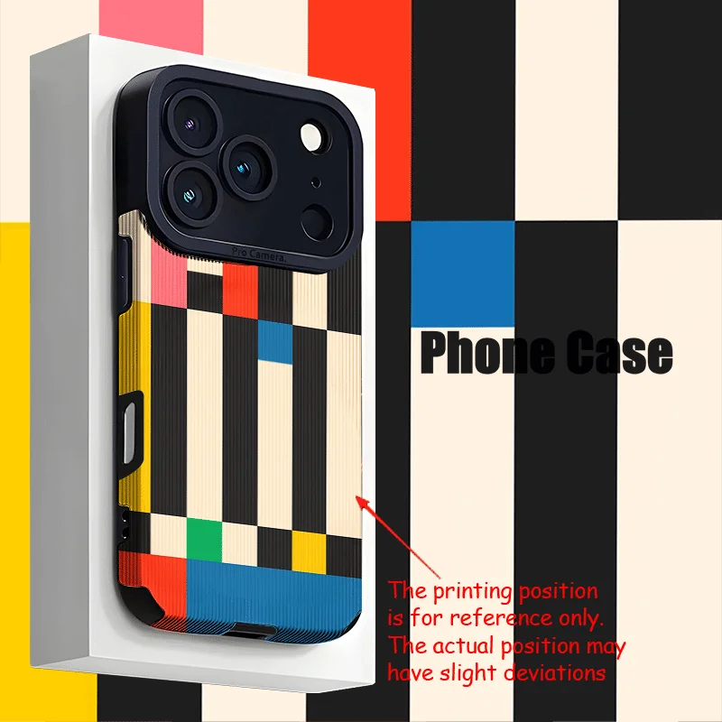 

Чехол для телефона с полосатым узором, совместимый с iPhone 17, 16, 15, 14, 13, 12, 11 Pro/Max/Plus, противоударный и ударопрочный, задняя крышка