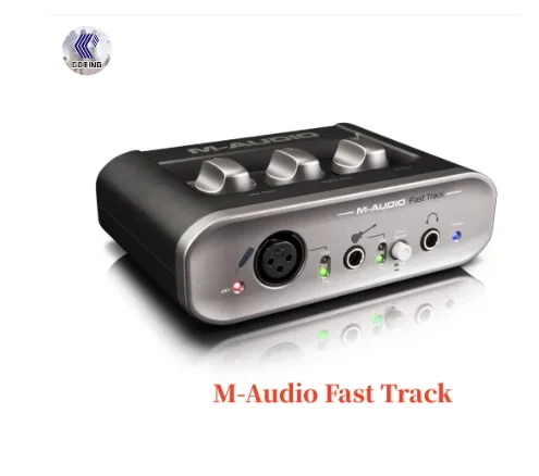 M-Audio Fast Track 2 input and 2 output USB 2.0 audio interface Direct Monitor button 1/4