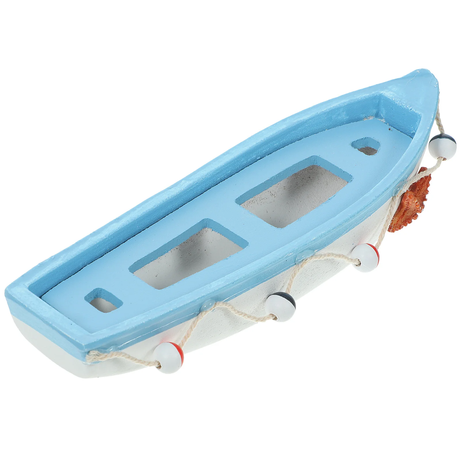 

Mediterranean Style Wooden Sailboat Desktop Decoration Nautical Small Boat Craft for Living Room Office Bedroom