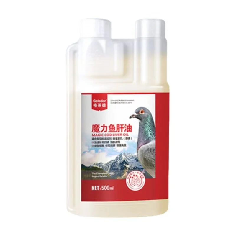500ml Pigeon Cod Liver Oil Young Pigeon Calcium Absorption Support Trace Elements Gut Care Liquid Supplement