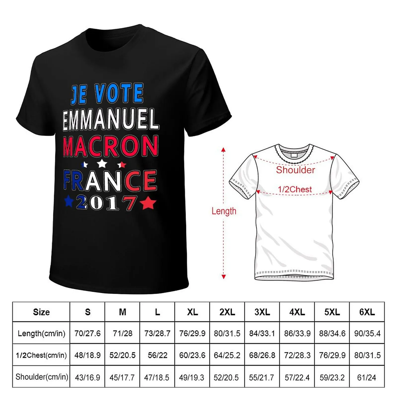 Je Vote Emmanuel Macron T-Shirt Quick Dry Light Sports T-Shirt