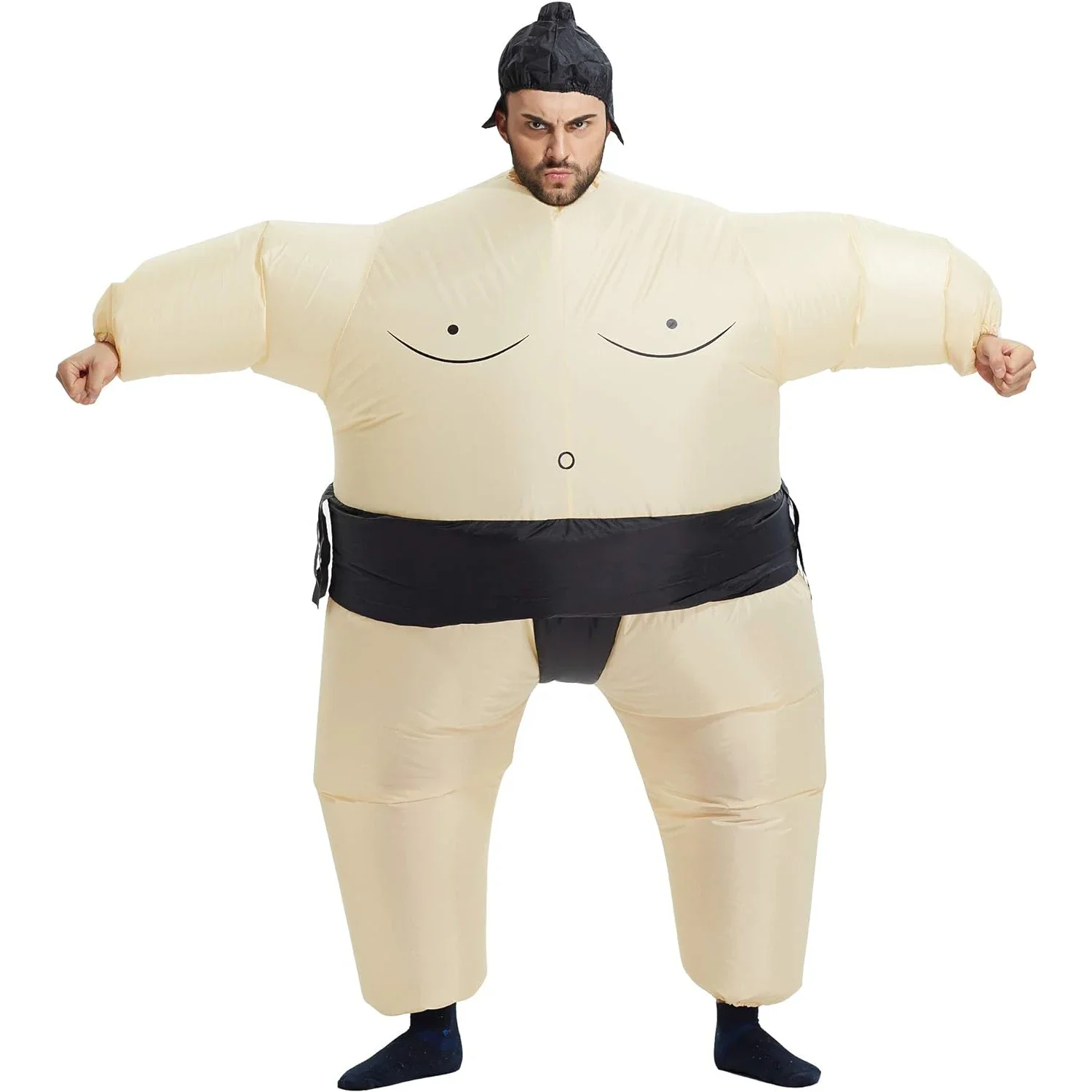 Unisex lebenslustige Sumo Wrestling aufblasbare Kostüm-Jovial Cosplay für Halloween Weihnachten Thanksgiving Ostern