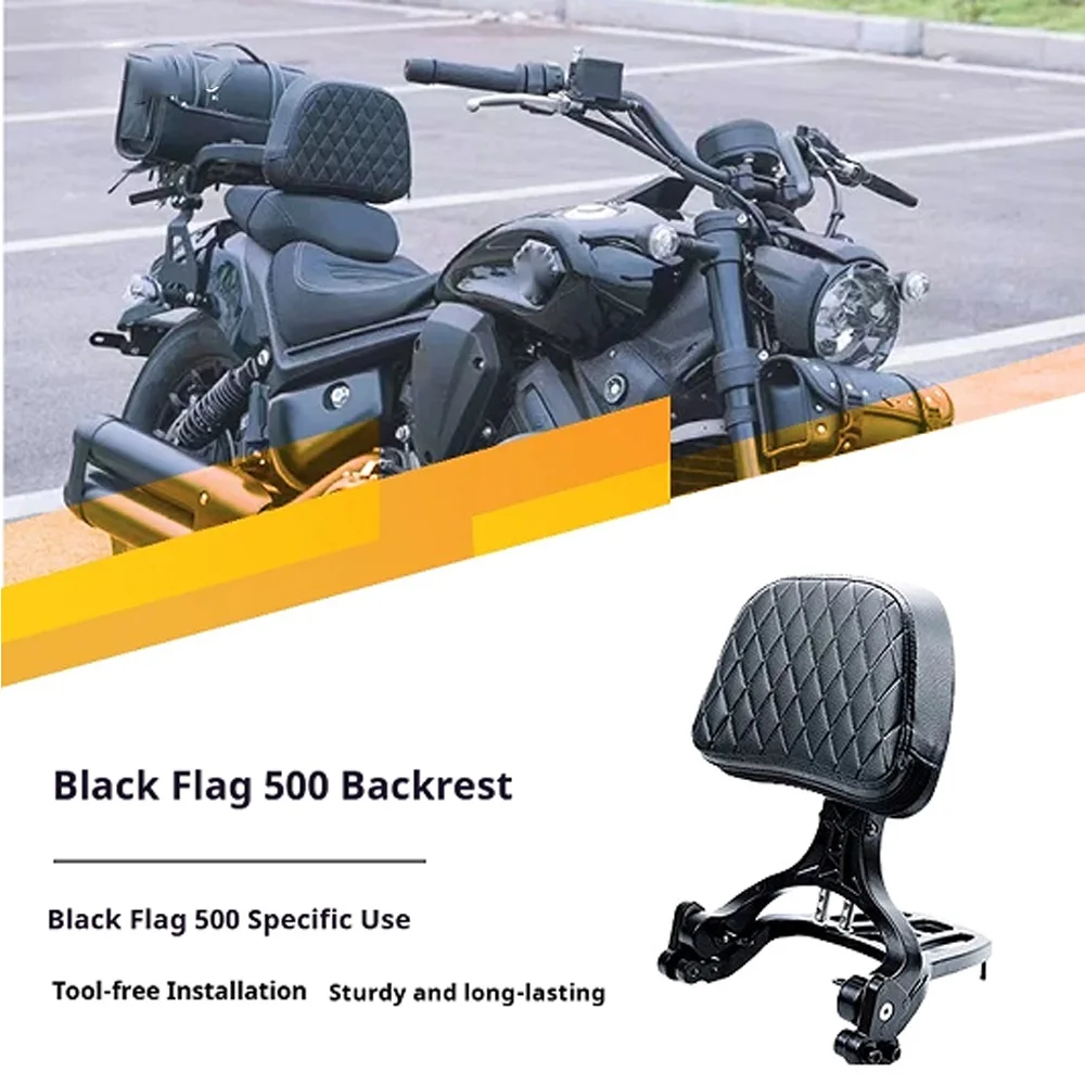 For Benda Dark Flag 500 Foldable Backrest Sissy Bar Luggage Rack Aluminum No-Drill Accesorios Moto