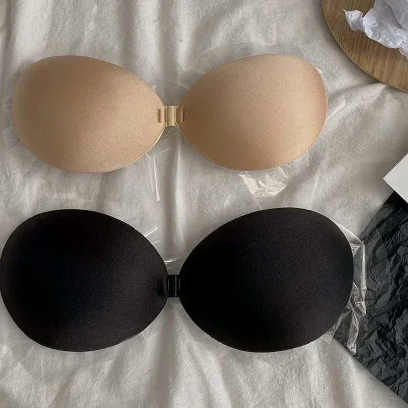 Sexy One-piece Strapless Bra Pads Women Invisible Brassiere Underwear Breast Petals Adhesive Push Up Stick Bralette Lingerie