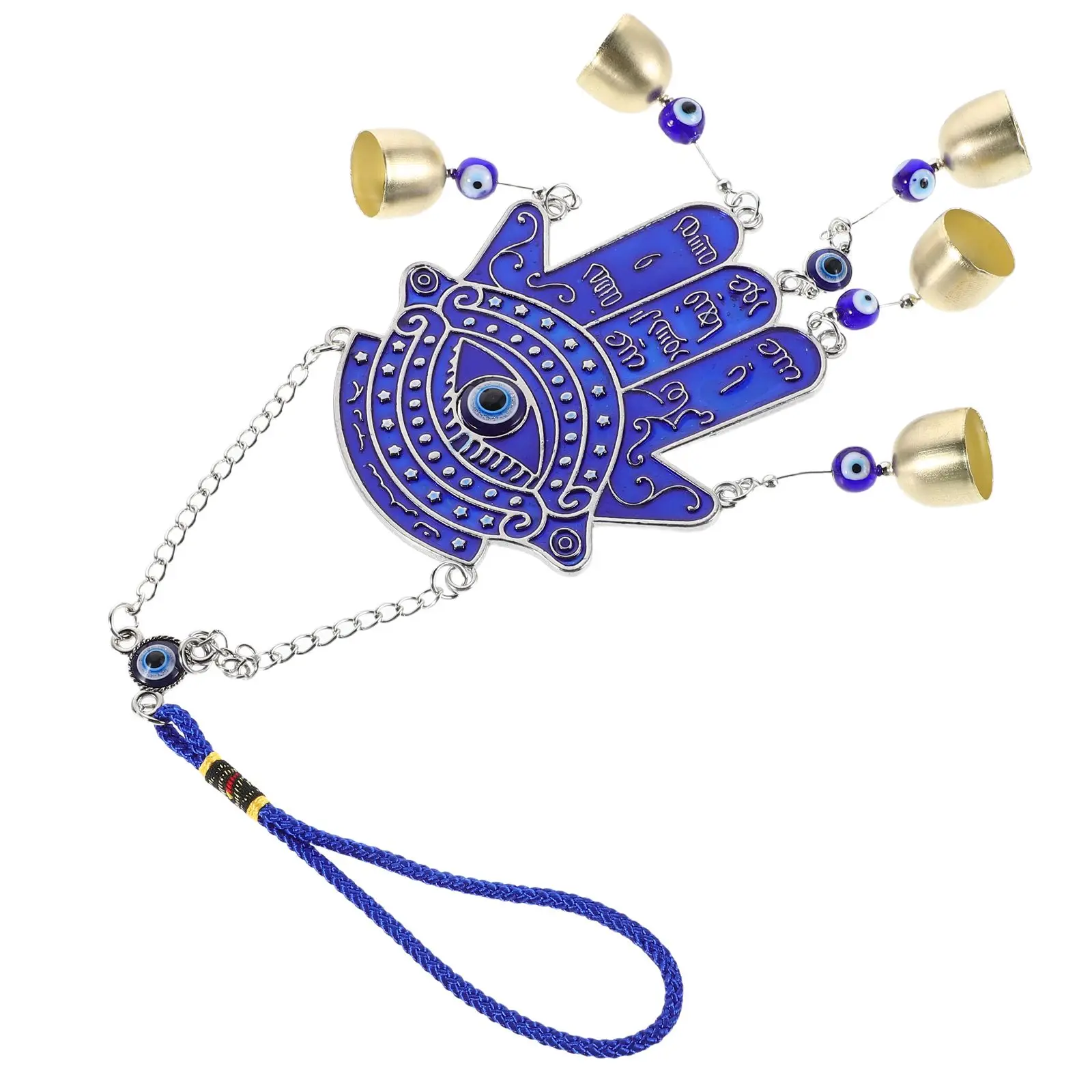 

Blue Hand Bell Ornaments Pendents Decoration Swinging Metal Hanging Accessories Interior Car Decor Pendant For Car
