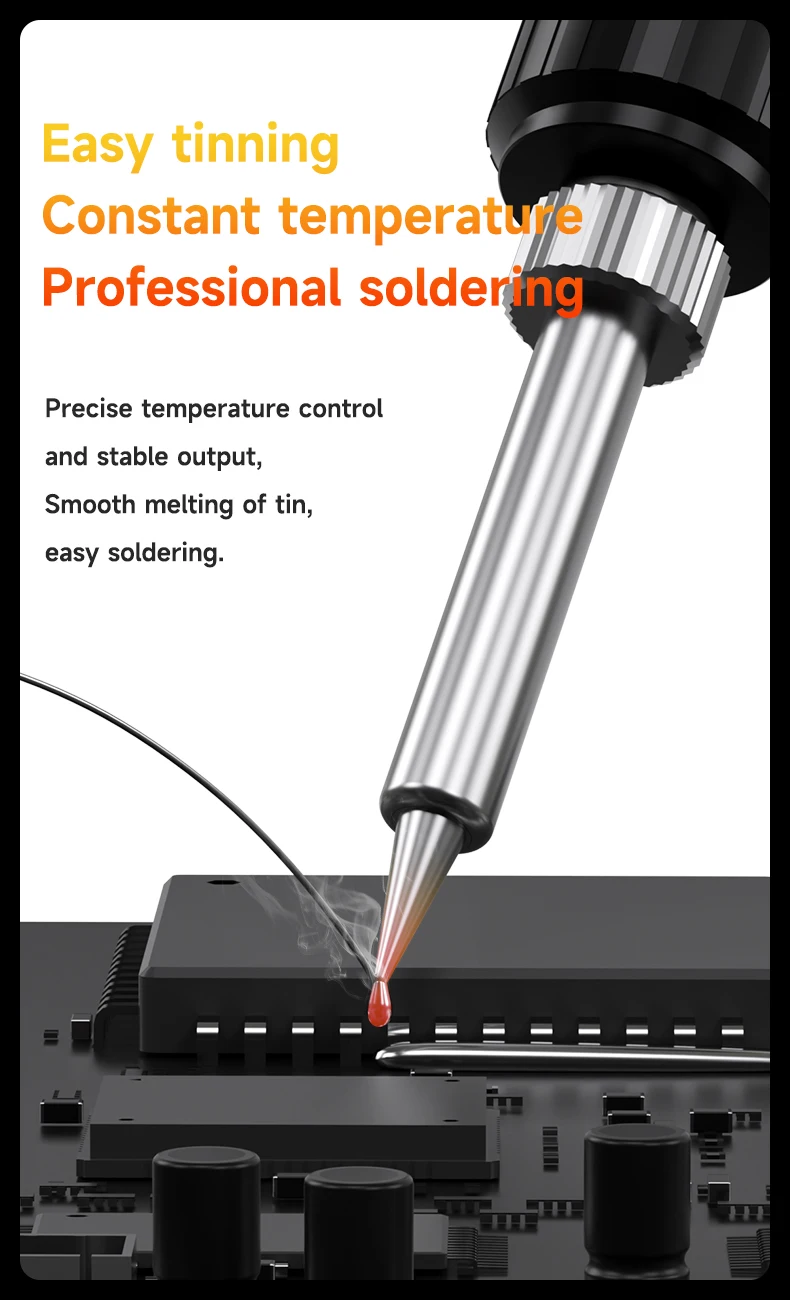 Mecánico 90w anti-estático termostático ferro de solda elétrico display digital aquecimento rápido 180-500 ° C ajustável para reparo de telefone