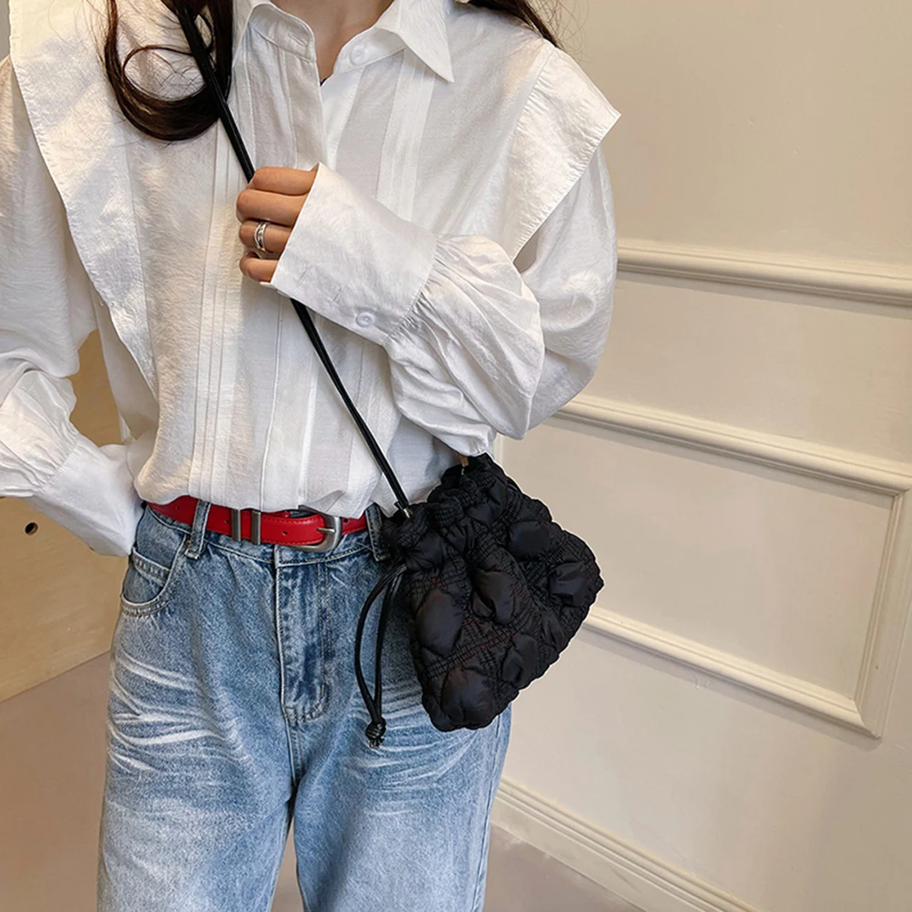 حقائب كتف برباط للنساء ، حزام قابل للفصل ، حقيبة مبطنة متقاطعة مع الجسم ، أحادية اللون ، حقيبة يد ناعمة مبطنة ، السفر في الهواء الطلق