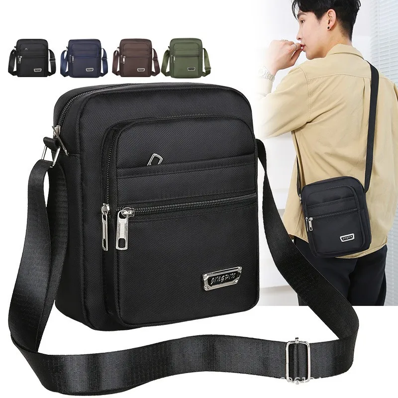 

Men Nylon Shoulder Bag Messenger Bag Casual Nylon Zipper Pocket Handbag Fashion Tote Travel Male Crossbody Bags 2024 New