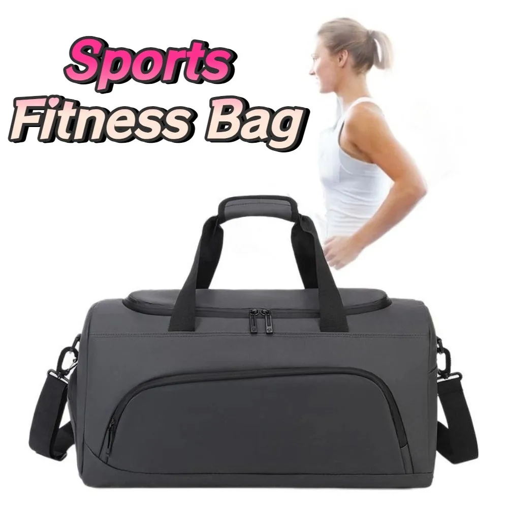 

Large Capacity Travel Duffel Bag Dustproof Waterproof Gym Shoulder Bag with Shoe Compartment Wear Resistant