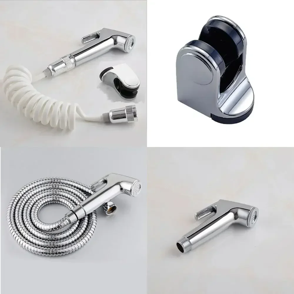 

1set Bathroom Toilet Shower Head StainlessSteel Handheld Toilet Bidets Sprayer Set Wall Bracket Hand Bidet Faucet Self Cleaning