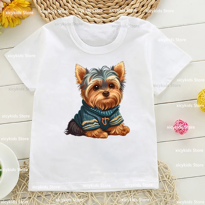 fashion new girls tshirt Funny Dog Animal Print Toddler Baby Tshirt Summer Fashion Boys Girls Clothes Cute ChildrenS tshirt tops