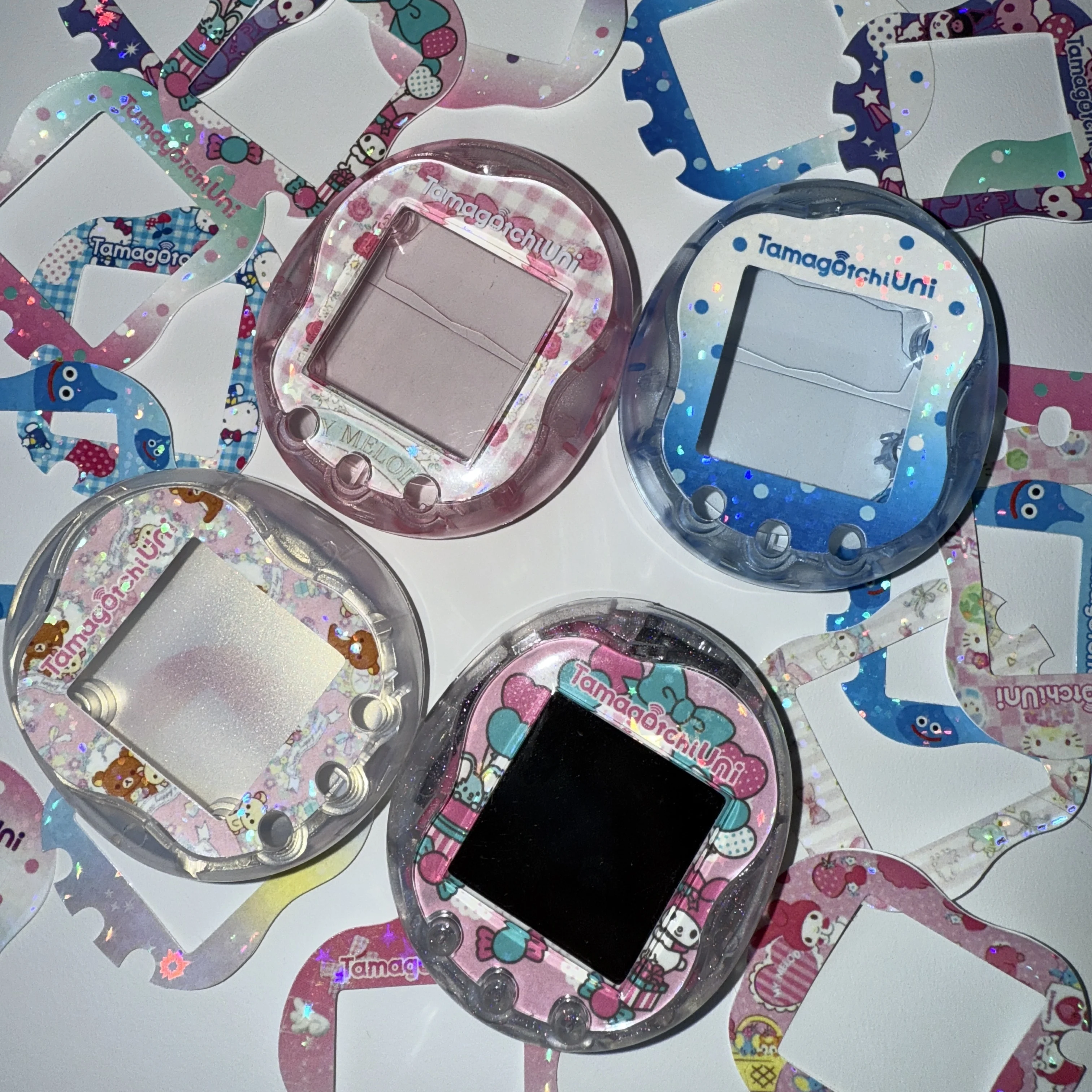 

New Stock Tamagotchi Uni Electronic Pet Panel Paper Toy Collectible Anime Cosplay Accessory Versatile Sticker Paper For Fans Gif