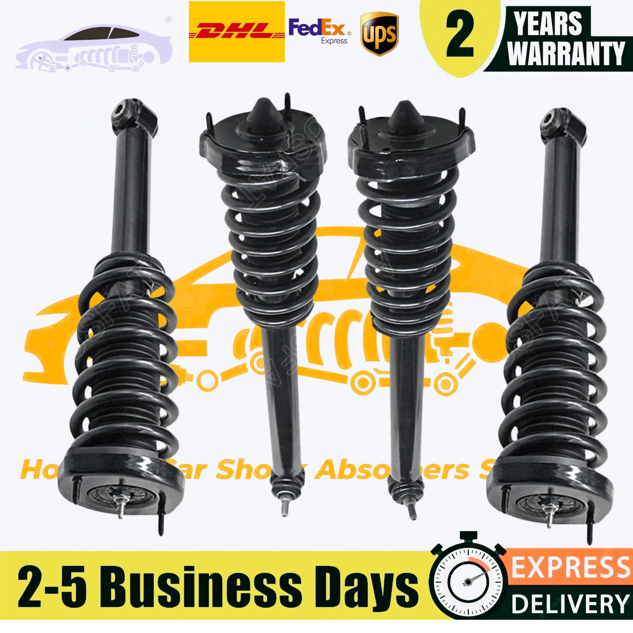 4 Pieces Front and Rear Suspension Shock Strut Assemblys For Mercedes SL280 SL300 SL350 SL500 SL550 SL600 SL55 SL63 65 AMG R230