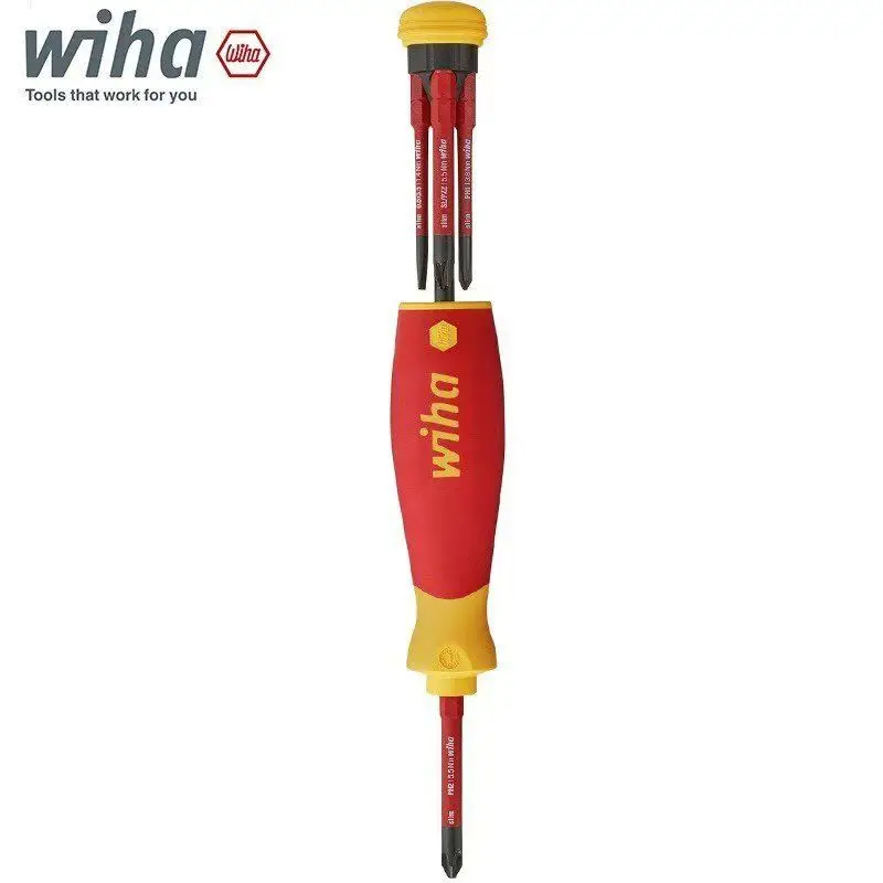 wiha-45296-4-in-1-insulated-screwdriver-set-with-slimbits-pocketmax-charger-1000v-insulated-tools
