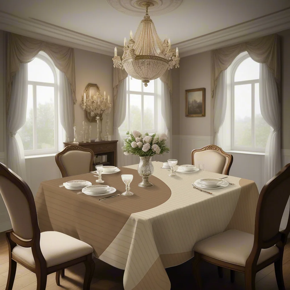 New model modern and stylish square tablecloth, minimalist Morandi color scheme patterned tablecloth.