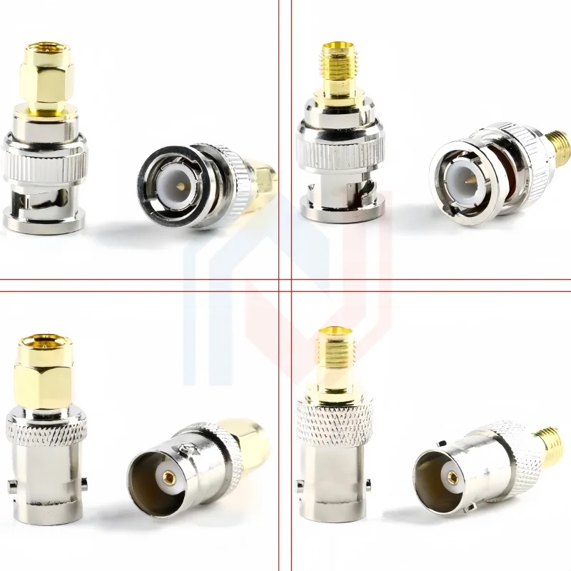 1Pcs SMA to BNC Adapter Male to Female RF Connector Kit for Antenna Extension Cable BNC-SMA Connectors