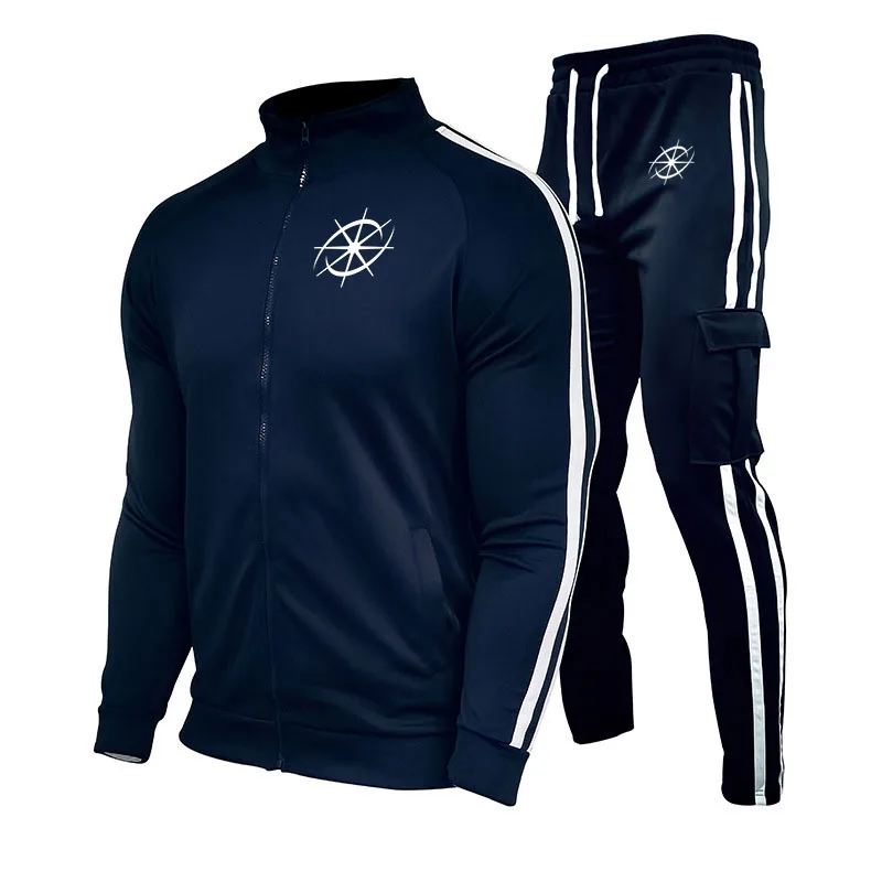 Y2K Trainingspak Heren Sets Rits Jas Trackpants 2-delige Herenoutfits Lente Trainingspak Heren Sportpakken Joggingpak Sportkleding