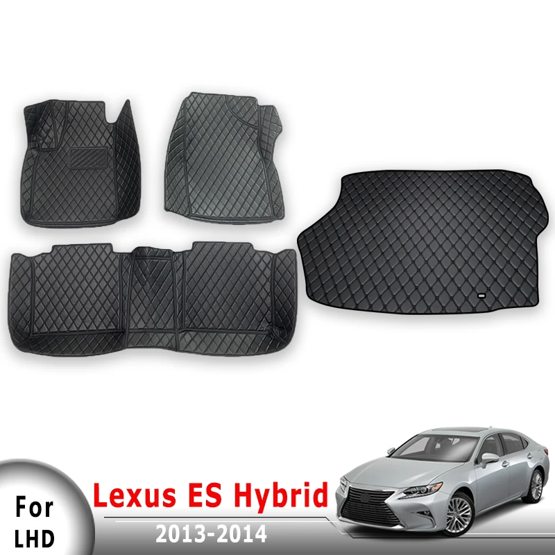 

Car Floor Mats Trunk Carpets For Lexus For ES Hybrid 2013 2014 Covers Products Auto Interior Accessories Foot Pads Waterproof