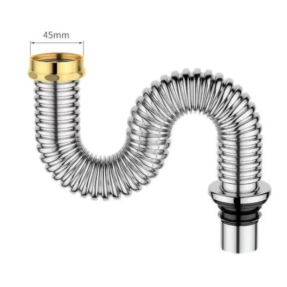 ท่อระบายน้ำอ่างล้างจานแบบหนาพิเศษ พร้อมตัวกรองสแตนเลส ป้องกันกลิ่น ป้องกันหนูกัด พร้อมจุกปิดอ่างล้างจานแบบยืดหยุ่น