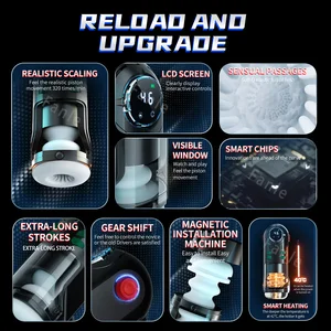 التلقائي تلسكوبي تهتز آلة الاستمناء للرجال الذكور الاستمناء كأس ساخنة كس اللسان الكبار الجنس اللعب أفضل 6 تدفئة مهبل مبيعا - رقم 3