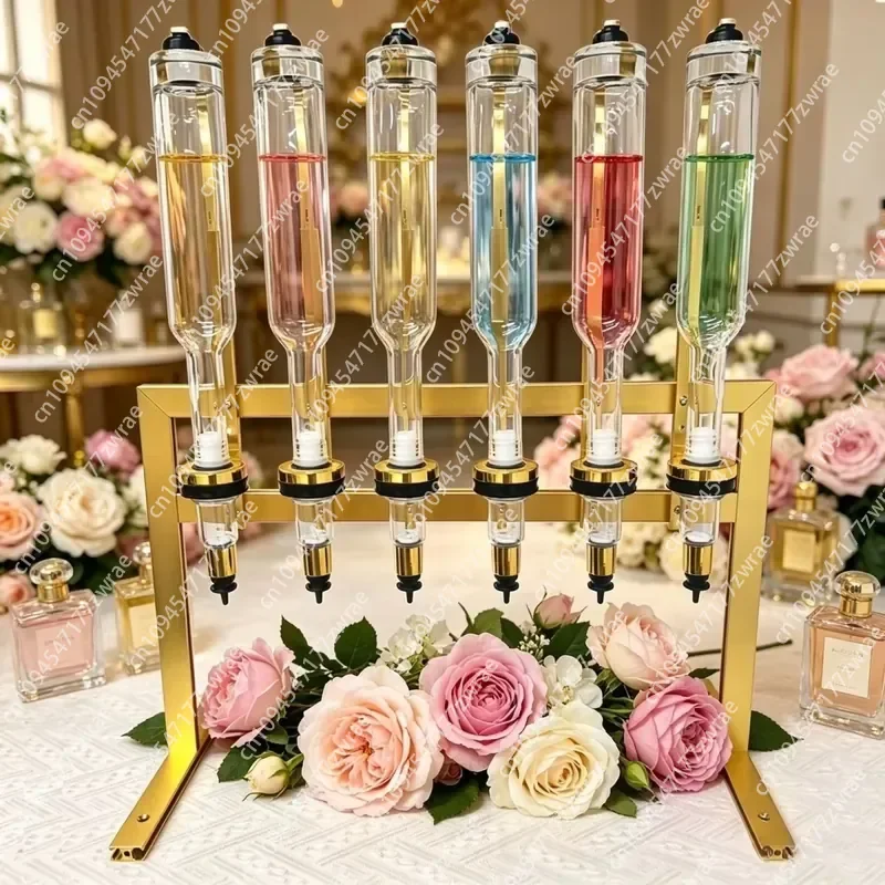 12pcs 500ml Golden Perfume Bar Dispenser Stable Bar Stand Glass Perfume bar Dispenser Wedding Decorations