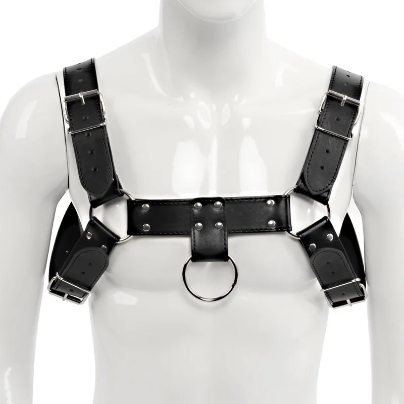 

Gay Rave Harness Men Sexual Body Chest Harness Belt Shoulder Strap Punk Rave Costumes Harness BDSM Bondage Nightclub Wear