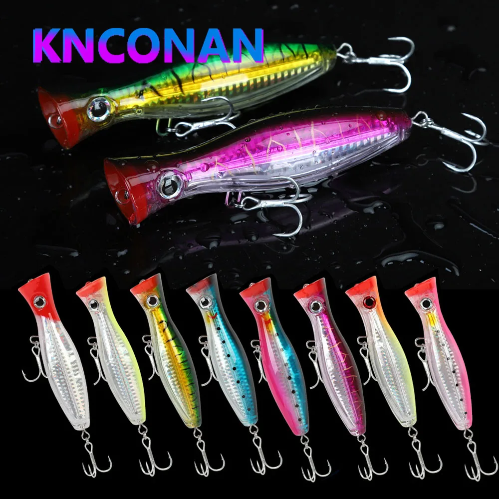 

120mm 43g Topwater Whopper Popper Fishing Lures Cup Mouth Surface Saltwater Bass Trout Artificial Hard Bait Wobbler Pesca Tackle