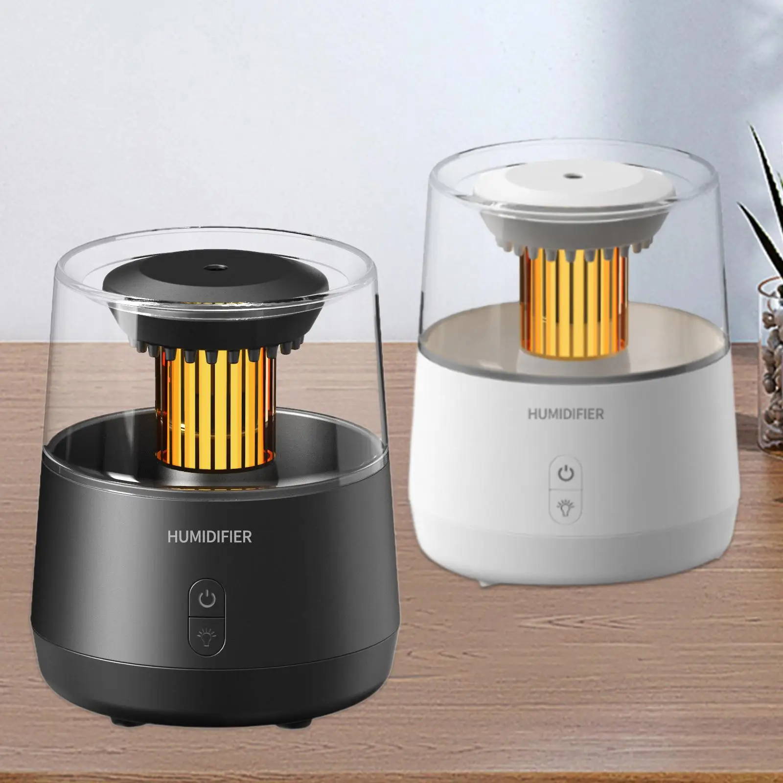 Umidificador Difusor Aroma, Luz noturna ambiente colorido, Yoga Bedroom Desk