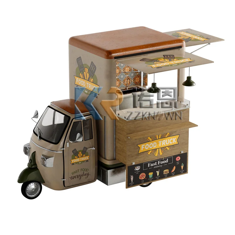 في الهواء الطلق بيتزا الهوت دوج عربة الشارع الخبز مخبز بيع أكشاك 3 عجلات الكهربائية المتنقلة القرد الغذاء شاحنة خمر عربة تقديم مأكولات
