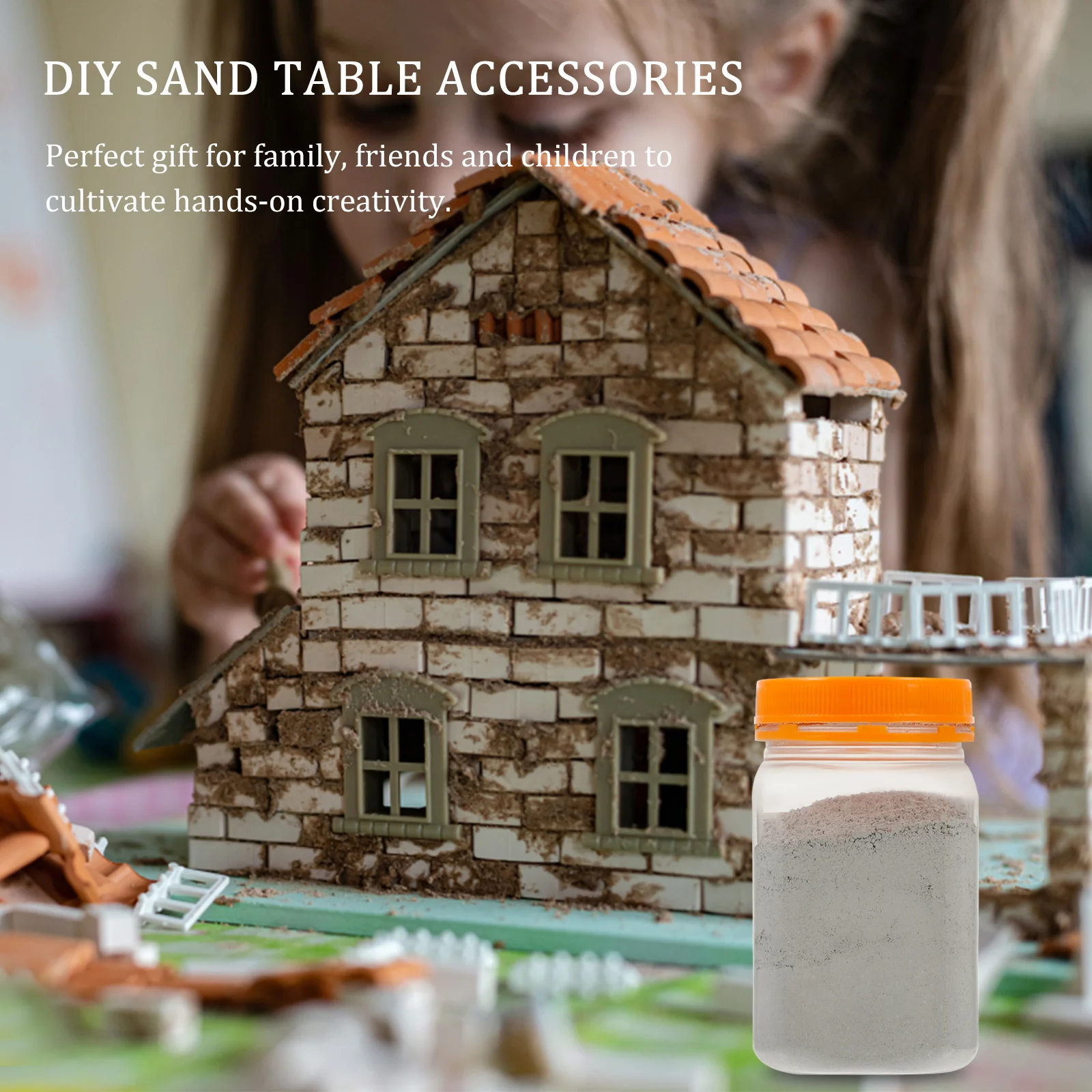 Outils de bricolage pour blocs de construction, ensemble de moules en brique pour table de sable, accessoires de modèle, kit de matériel de paysage, fournitures exécutives pour enfants, 115x65cm